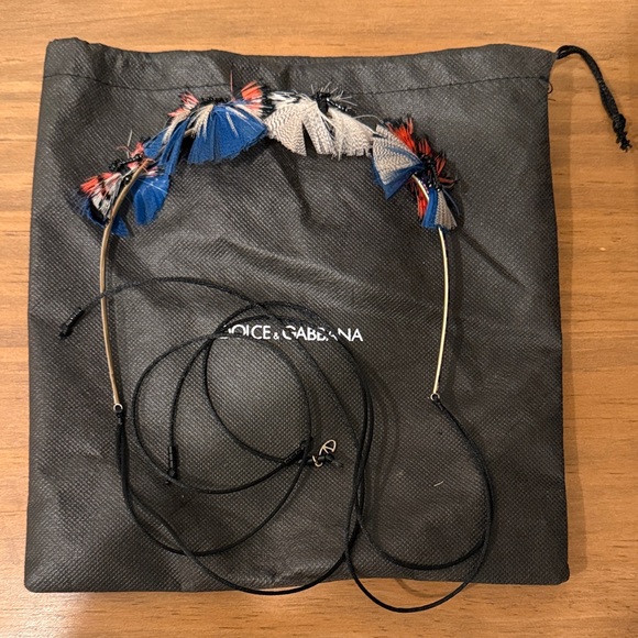 VALENTINO Feather Beaded Headband - Picture 9 of 9